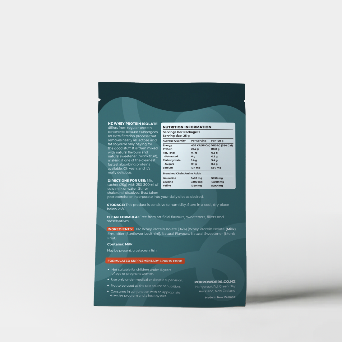 White Chocolate Single Serve Sachet