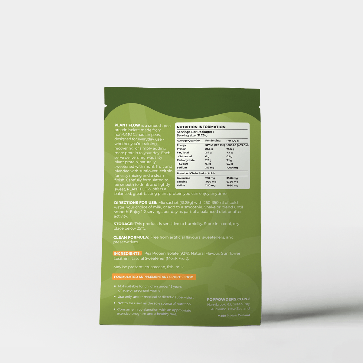 Vanilla Single Serve Sachet