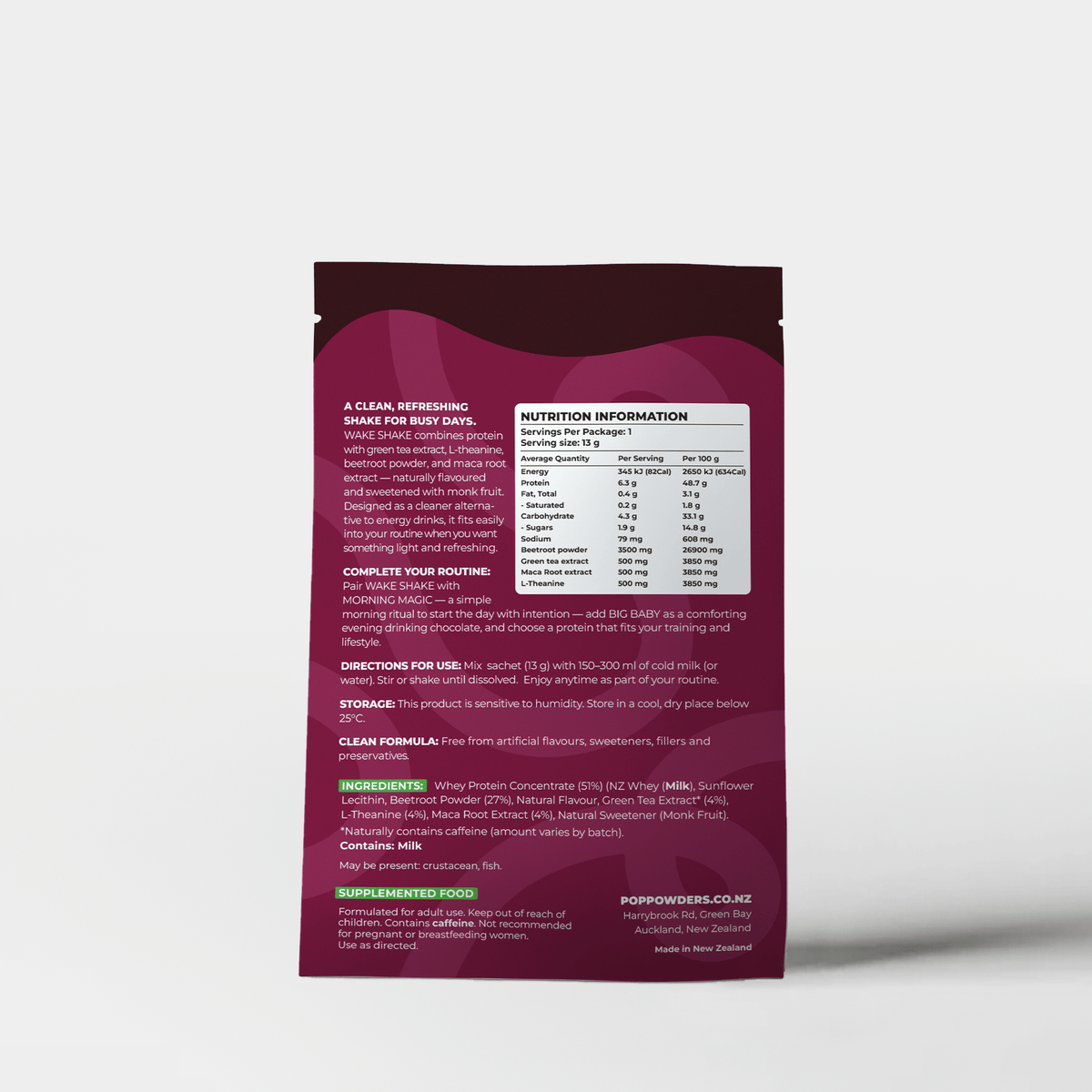 Vanilla Berry Single Serve Sachet